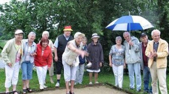 Gute Laune und jede Menge Spielfreude beim zehnten Bouleturnier des BBC Dörnach und der Deutsch-Französischen Gesellschaft Reutl