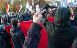 Vor zwei Wochen trafen zuletzt AfD-Demonstranten und -Gegner in Berlin zusammen. Foto: Klaus-Dietmar Gabbert