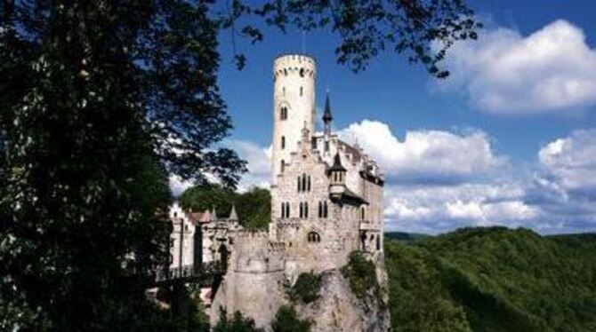 Nicht so, von der anderen Talseite aus werden die Burgenwanderer das Echaztalwahrzeichen Lichtenstein sehen. GEA-FOTO: PACHER