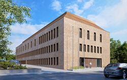 Ende 2017 soll der elf Millionen teure Erweiterungsbau für das Polizeipräsidium Reutlingen fertig sein. FOTO: AGN LUDWIGSBURG GM