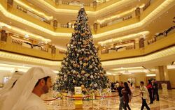Der kostbarste Weihnachtsbaum stand in Abu Dhabi. Foto: Ali Haider