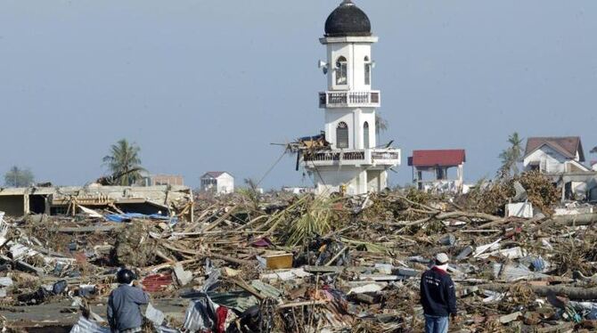 Die indonesische Stadt Banda Aceh wurde von den Riesenwellen fast ausgelöscht. Foto: Weda/Archiv