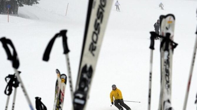 Eingeschneite Pisten: Der baden-württembergische Feldberg ist ein beliebtes Ziel für Skifahrer. Foto: Patrick Seeger/Archiv