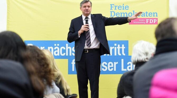 Hans-Ulrich Rülke, FDP Spitzenkandidat zur Landtagswahl Baden-Württemberg