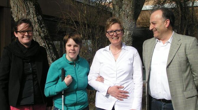 Machen sich für politische Teilhabe für alle stark (von links): Alexandra Klemenz, LWV-Eingliederungshilfe Rappertshofen, Heidru