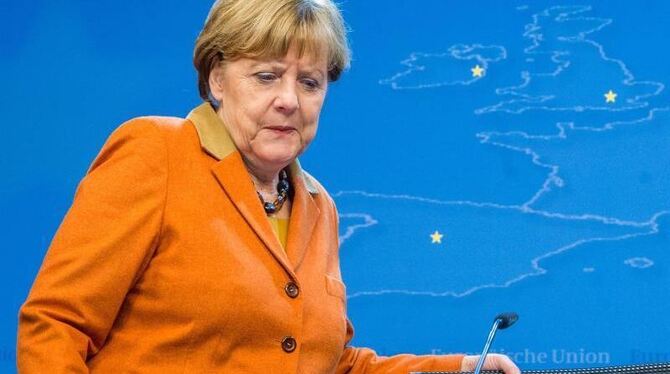 Kanzlerin Merkel beim Sondergipfel in Brüssel. Noch wurde in Sachen Flüchtlingskrise keine Einigung erreicht. Foto: Stephanie