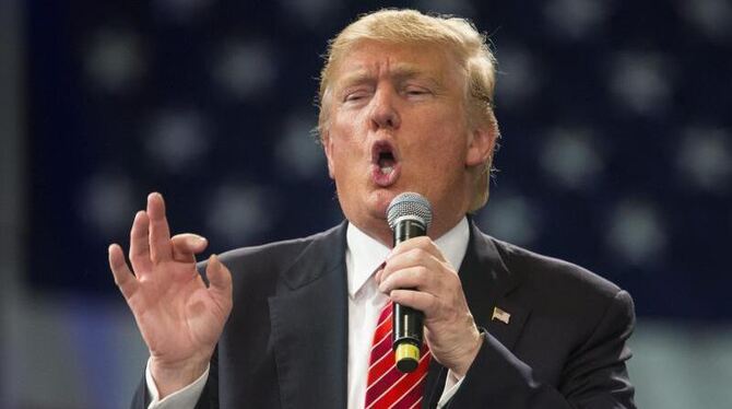 Der republikanische US-Präsidentschaftsbewerber Donald Trump spricht während einer Wahlkampverantsaltung in Tampa im US-Bunde