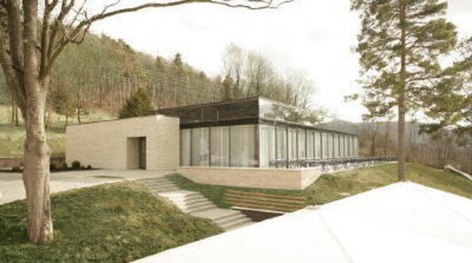 Das neue Waldcafé: Restaurant (150 Plätze) und Sonnenterrasse (70 Plätze).  FOTO: PR