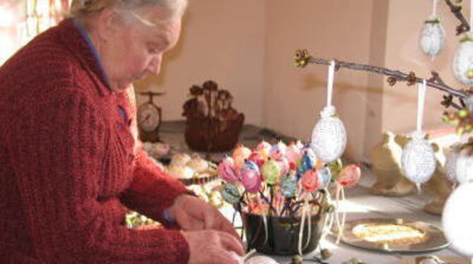 Eier, Kirschblüten und Frühlingszweige. Der Dapfener Eiermarkt ist ein Fest für die Sinne.  GEA-FOTOS: GEIGER