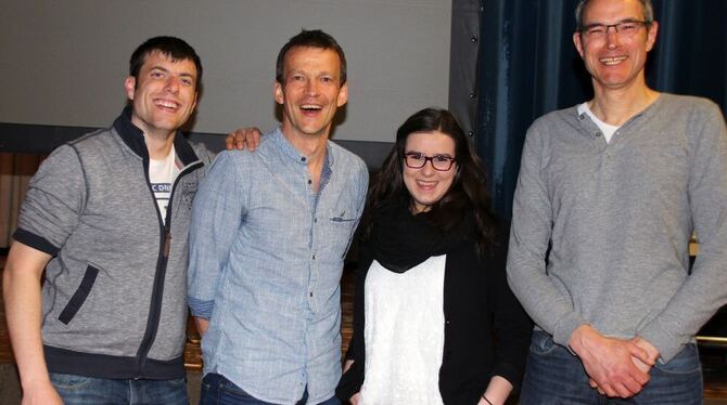 Der neue junge Vorstand des TSV Kleinengstingen (von links): Steffen Marquardt, Martin Gloz, Miriam Glück und Wilfried Stooß . D