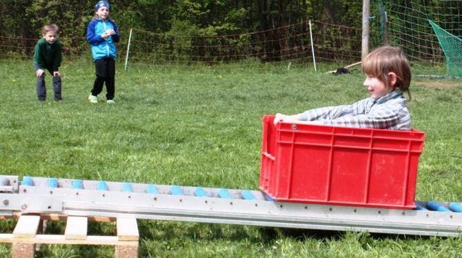 Eine der Attraktionen am Tag der offenen Tür: Fahrten auf der Rollbahn.  FOTO: STRAUB