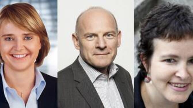 So sieht nach aktuellem Stand das Tübinger Trio im Bundestag aus. Von links: Annette Widmann-Mauz (CDU), Winfried Hermann (Grüne