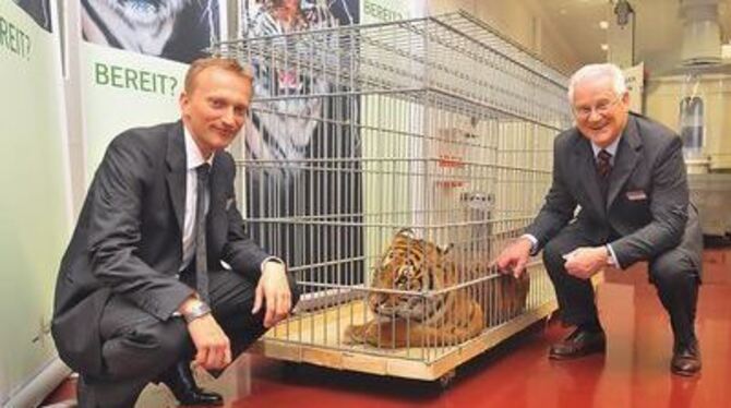 Tiger-Tag bei Walter: Vorstandsvorsitzender Peter Witteczek (rechts) und Vorstandsmitglied Andreas Evertz. 
FOTO: TRINKHAUS