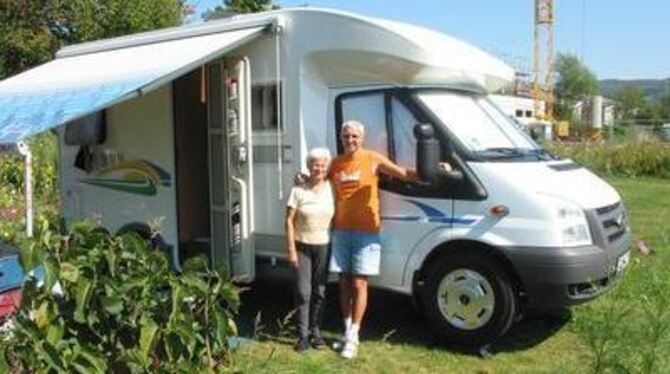 Manfred und Irene Tuschewski sind den ganzen Sommer über mit ihrem Wohnmobil unterwegs. Nun waren sie für acht Tage zum ersten M
