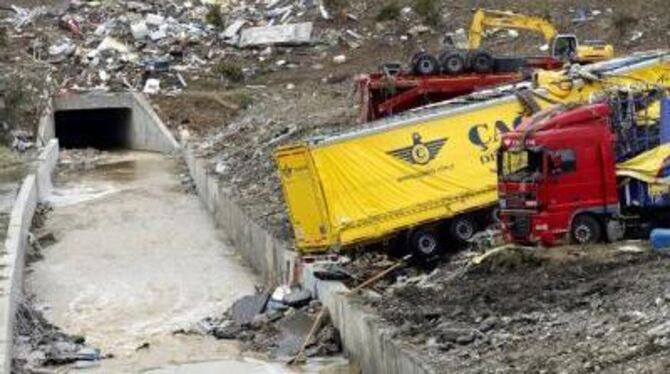 Folgen der Unwetter in der Türkei.
FOTO: DPA