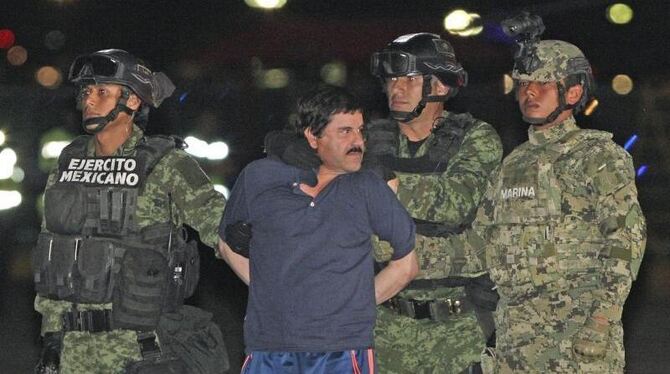 »El Chapo« war im vergangenen Jahr durch einen 1,5 Kilometer langen Tunnel aus dem Gefängnis geflohen. Foto: Mario Guzmán/Arc