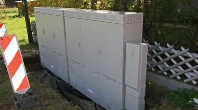 Mehr brauchte es nicht zum Anschluss ans Glasfasernetz: neuer Verteilerkasten der Telekom in Erpfingen.
FOTO: ERP