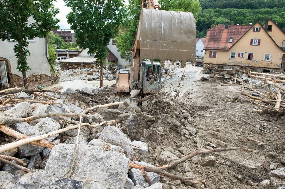 Schwere Unwetter im Land Braunsbach