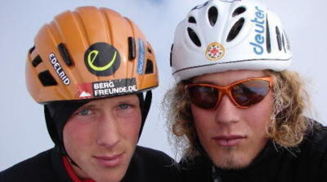 Haben sich für die kommenden Wochen Großes vorgenommen: die beiden Reutlinger Bergsteiger Lukas Binder (links) und Fritz Miller.