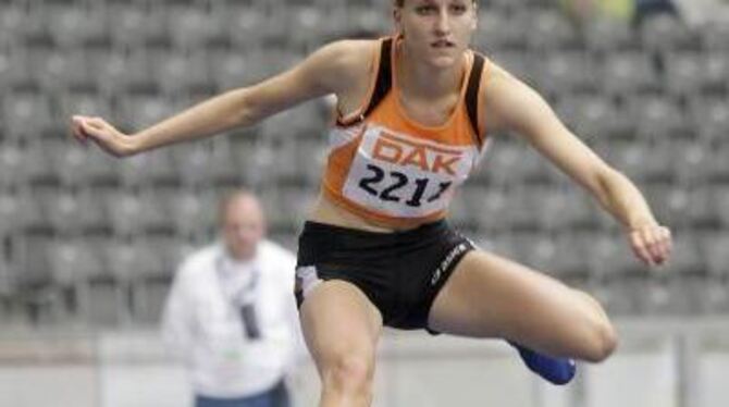 Volle Konzentration beim Sprint über 400 Meter Hürden. Mit viel Biss hat es Anja Bork zur U 20-EM nach Serbien geschafft. Vielle