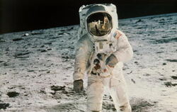 Der Mensch auf dem Mond: Ein Bild, das 1969 um die Welt gegangen ist. FOTO: NASA