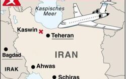 Die voll besetzte Tupolew stürzte in der Kaswin Provinz nordwestlich der Hauptstadt Teheran auf ein Feld.
GRAFIK: DPA