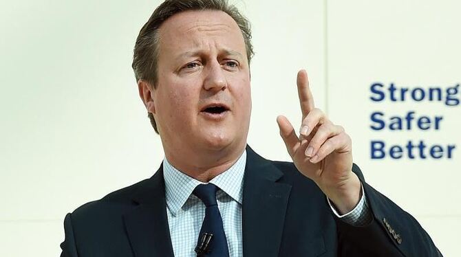 »Für Sie, für Ihre Familie und für die Zukunft unseres Landes, stimmen Sie für Drinbleiben«, appelliert David Cameron. Foto: