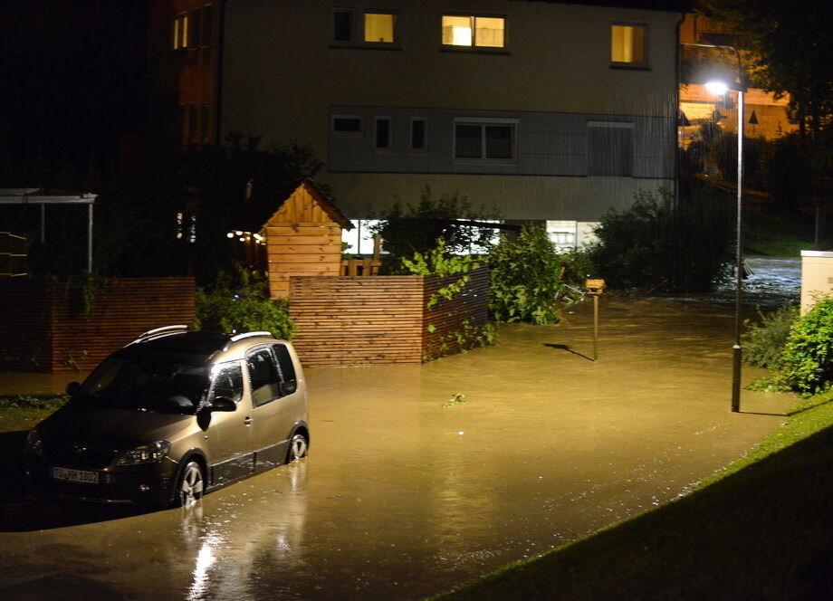 Hochwasser in der Region nach schweren Unwettern