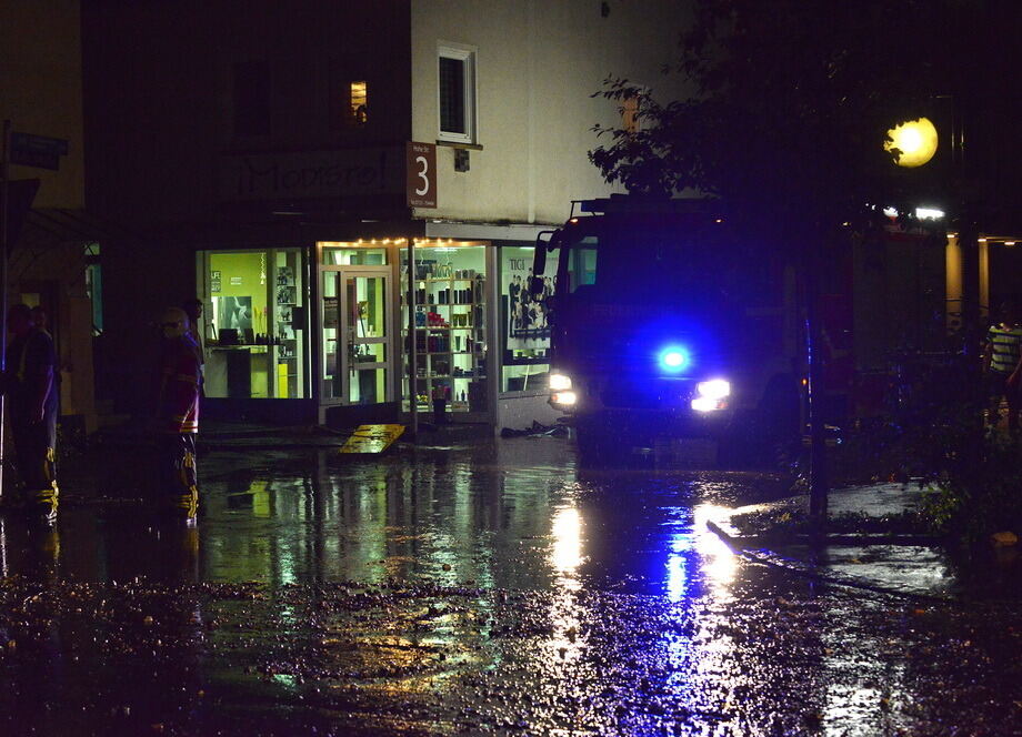 Hochwasser in der Region nach schweren Unwettern