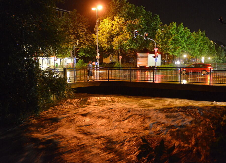 Hochwasser in der Region nach schweren Unwettern