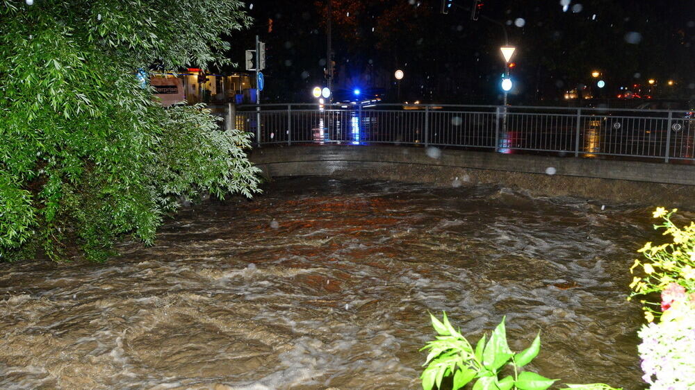 Hochwasser in der Region nach schweren Unwettern