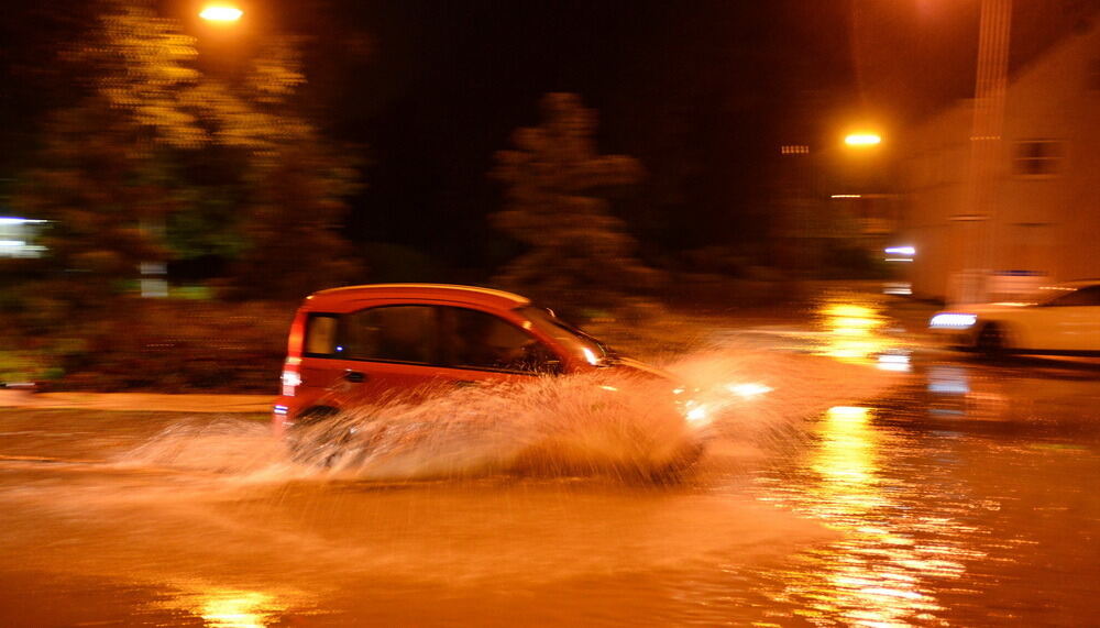 Hochwasser in der Region nach schweren Unwettern