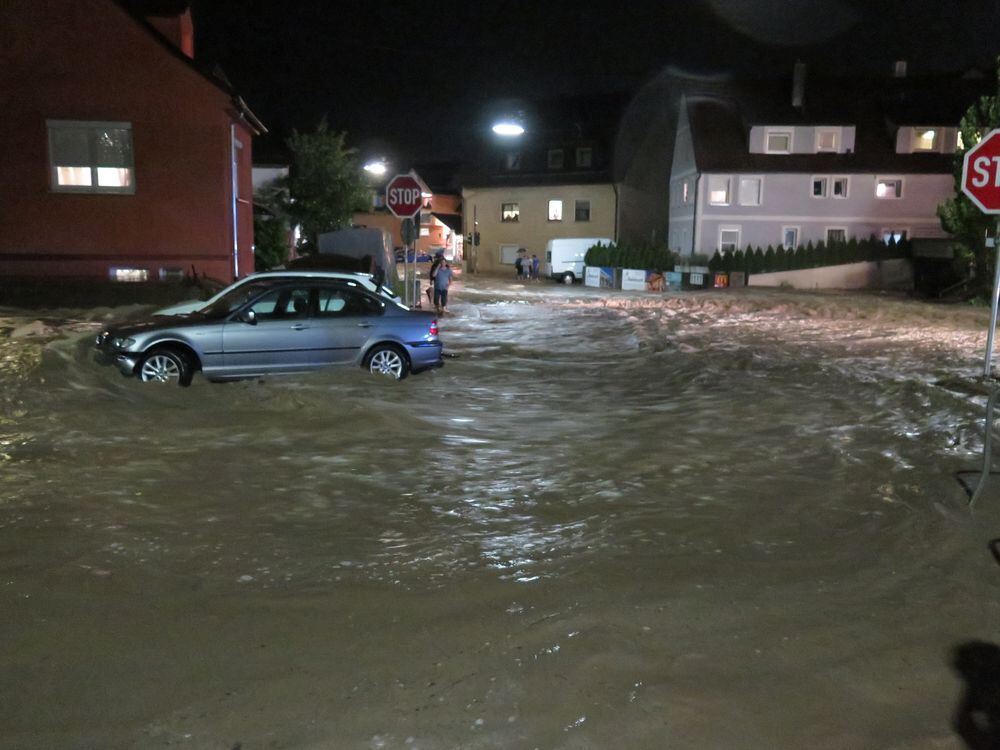 Hochwasser in der Region nach schweren Unwettern