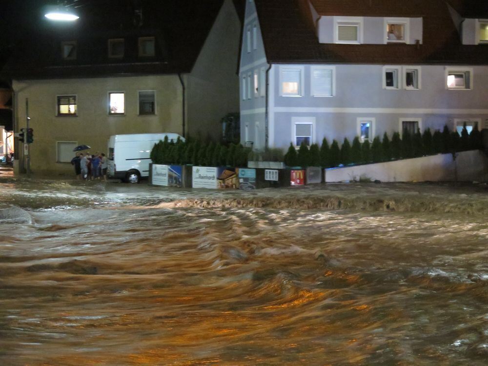 Hochwasser in der Region nach schweren Unwettern
