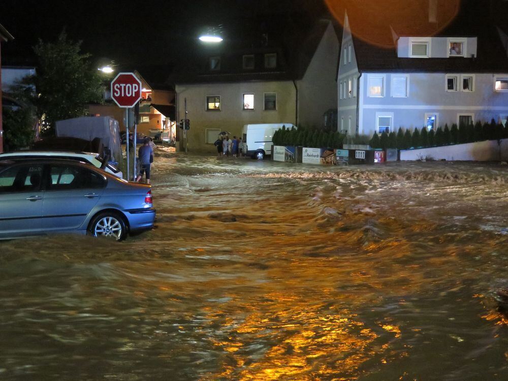 Hochwasser in der Region nach schweren Unwettern