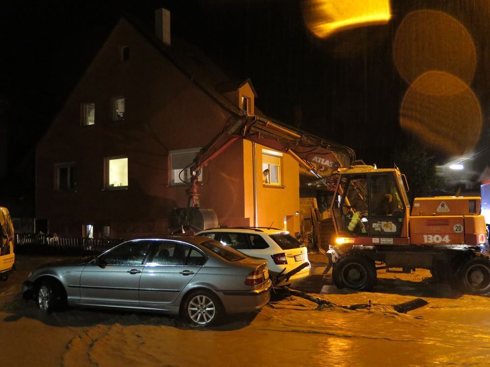 Hochwasser in der Region nach schweren Unwettern