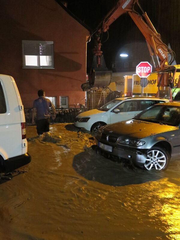 Hochwasser in der Region nach schweren Unwettern