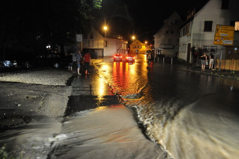 Hochwasser in der Region nach schweren Unwettern