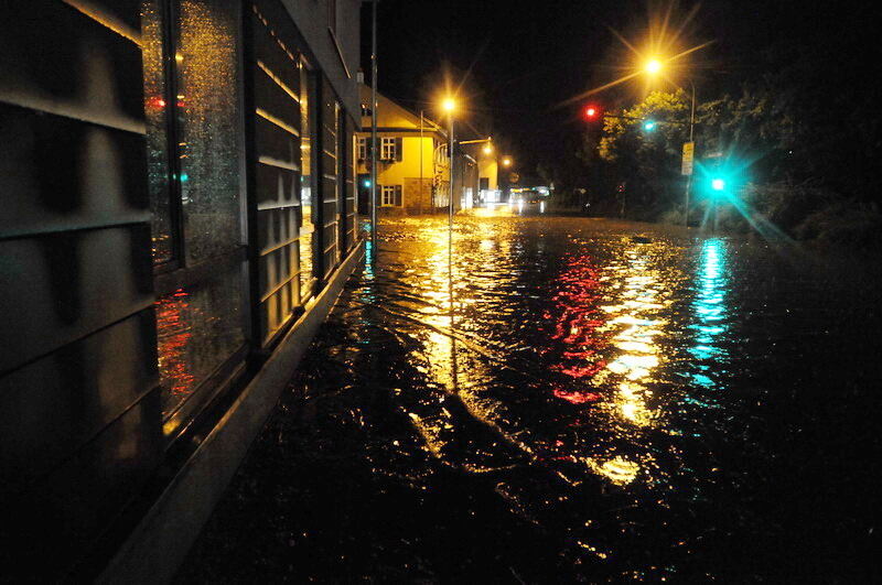Hochwasser in der Region nach schweren Unwettern