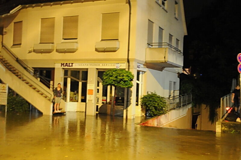 Hochwasser in der Region nach schweren Unwettern