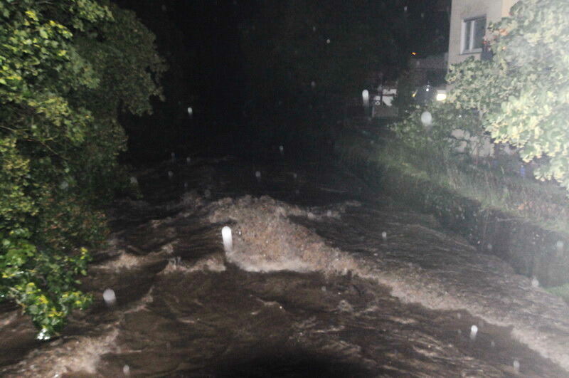 Hochwasser in der Region nach schweren Unwettern