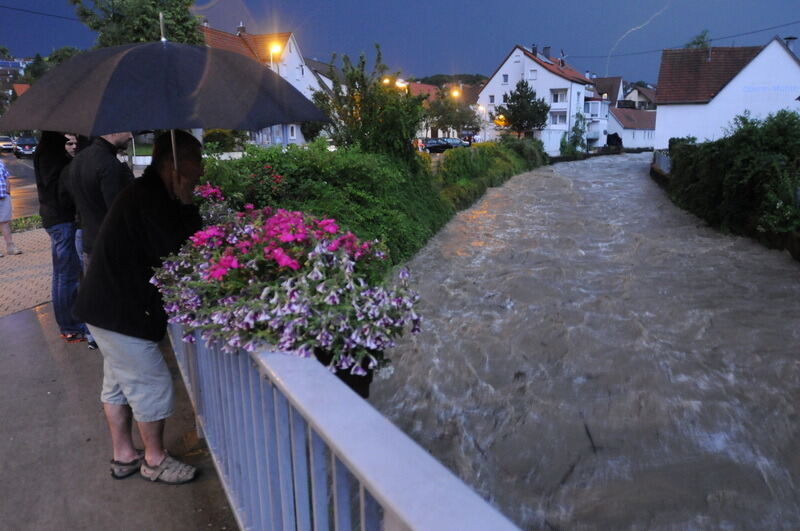 Hochwasser in der Region nach schweren Unwettern