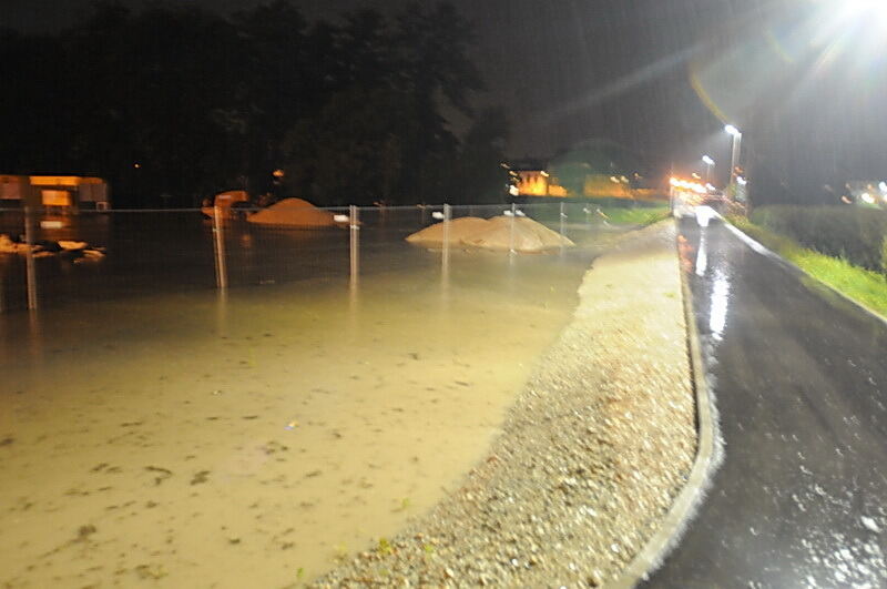 Hochwasser in der Region nach schweren Unwettern