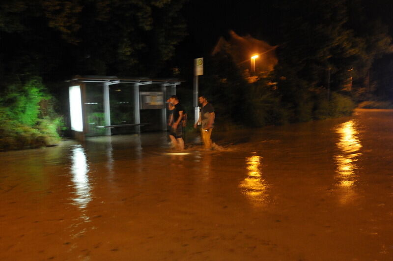 Hochwasser in der Region nach schweren Unwettern