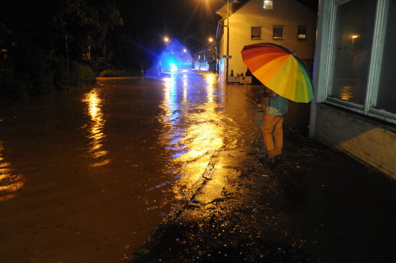 Hochwasser in der Region nach schweren Unwettern