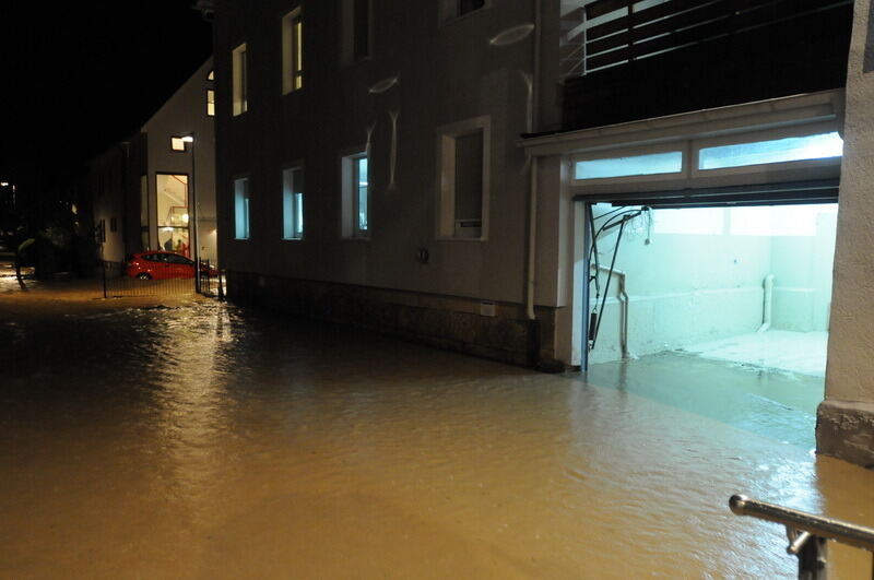 Hochwasser in der Region nach schweren Unwettern