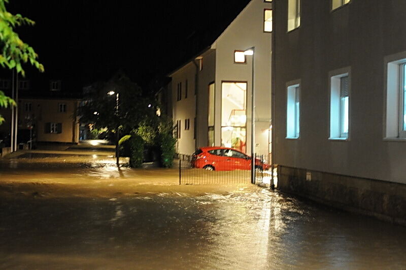 Hochwasser in der Region nach schweren Unwettern