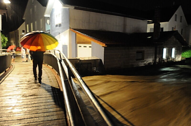 Hochwasser in der Region nach schweren Unwettern