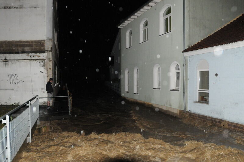 Hochwasser in der Region nach schweren Unwettern