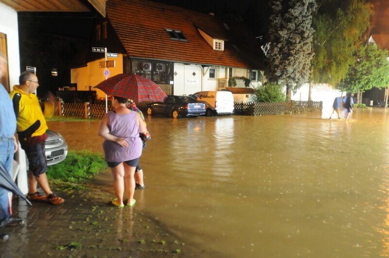 Hochwasser in der Region nach schweren Unwettern